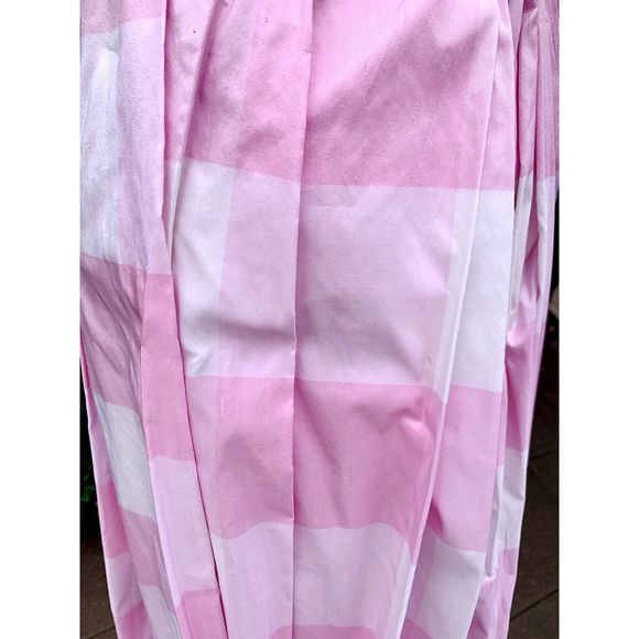 Vintage 1960 Pink Gingham Full Gown Maxi Skirt - Picture 11 of 12